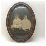ANTIQUE BABY PORTRAIT, CONVEX GLASS