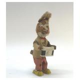 RABBIT TIN TOY WIND UP WORKS
