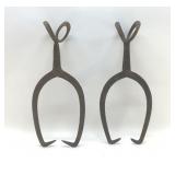 ANTIQUE ICE TONG PAIR 16'