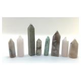 8 QUARTZ CRYSTAL OBELISKS