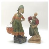 2 VTG FIGURINES CHALKWARE