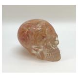 RESIN ART SKULL WITH ROSES INSIDE