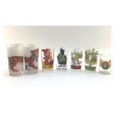 9 ASSORTED CHARACTER GLASSES