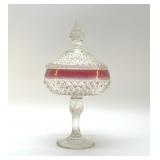 INDIANA GLASS DIAMOND POINT CANDY DISH