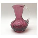 PILGRIM  GLASS, CRANBERRY PITCHER