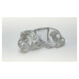 GLASS DOG PAPERWEIGHT