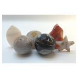 6 QUARTZ CRYSTALS, GEODES