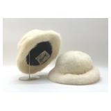 2 WHITE MARCHE MINK VTG HATS