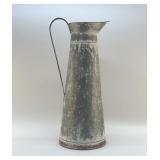 TALL METAL PITCHER FLOOR VASE