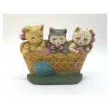 KITTENS DOORSTOP CAST-IRON 8'