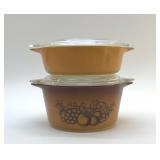 1974  PYREX OLD ORCHARD CASSEROLE DISHES