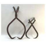 2 ANTIQUE ICE TONGS 11', 17ï¿½