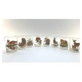 8 ANIMAL OLD-FASHION COCKTAIL GLASSES