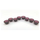8 AMETHYST GLASS SALT DIPS