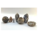 8 ASSORTED CRYSTALS SPHERES 5'