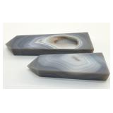 BLUE DRUZY BLUE GEODE BANDED TOWERS