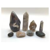 8 QUARTZ CRYSTALS ASSORTED 5'