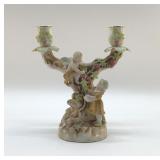 DRESDEN STYLE FIGURAL CANDLESTICK 9'