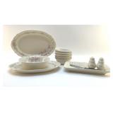 PFALTZGRAFF TEA ROSE PLATTERS, BOWLS, BREAD