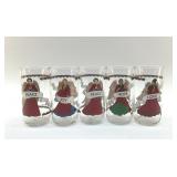 5 ANGEL CHRISTMAS GLASSES