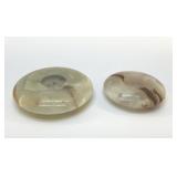 2 QUARTZ CRYSTAL VOTIVE HOLDERS