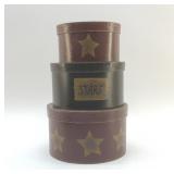 PRIMITIVE STYLE STARS STACKING BOXES
