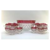 COLONY WHITEHALL BANDED PUNCHBOWL, 30 CUPS