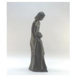 HAEGER MOTHER DAUGHTER STATUE 17"