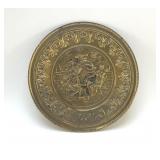 1960s BRASS HANGING PLATE 12"