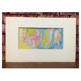 H.T. SIGNED ORIGINAL WATERCOLOR PAINTING MEN
