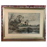 VTG LANDSCAPE ETCHING GLEAM BEFORE THE STORM