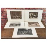 5 ASSORTED GEBBIE & CO ART PRINTS