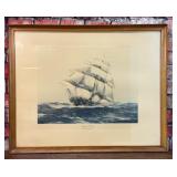 1926 LITHOGRAPH FLYING CLOUD SHIP J SPURLING