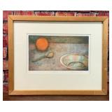 1987 SIGNED STILL LIFE ORANGE PRINT 3/5