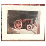 K. D. TROTTER SIGNED OLD GRANNY TRACTOR ART PRINT