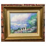 ORIGINAL IMPRESSIONIST PAINTING SEASCAPE FLORAL