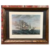 BIRCH USS CONSTITUTION HMS GUERRIERE ART PRINT