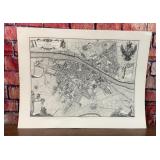 RUGGIERI 1755 MAP OF FLORENCE PRINT