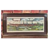 ANTIQUE ENGRAVING GERMAN TOWN MAP ESSEN PRINT