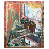 ORIGINAL ACRYLIC STILL LIFE PAINTING K BUCKNER