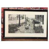 HOLLAND MORNING FLOWER GIRL PRINT GEORGE HITCHCOCK