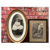 2 ANTIQUE FRAMED CHILDRENS PORTRAITS