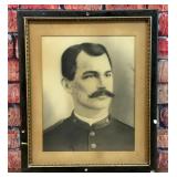 ANTIQUE FRAMED SOLDIER PORTRAIT