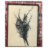 VTG AUBREY SCHWARTZ FLORAL ORIGINAL LITHO