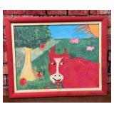 OOPSY DAISY RED COW APPLES CANVAS WALL ART