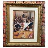 TOM SIERAK THE AUDITION BALLERINA FRAMED PRINT