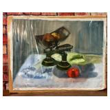 ORIGINAL STILL LIFE OIL PAINTING SCALE