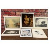 6 ASSORTED ART PRINTS