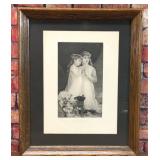 ANTIQUE PRINT 1888 MORNING PRAYER E MUNIER