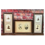 3 ANTIQUE FRAMED CABINET CARD PORTRAIT PHOTOS